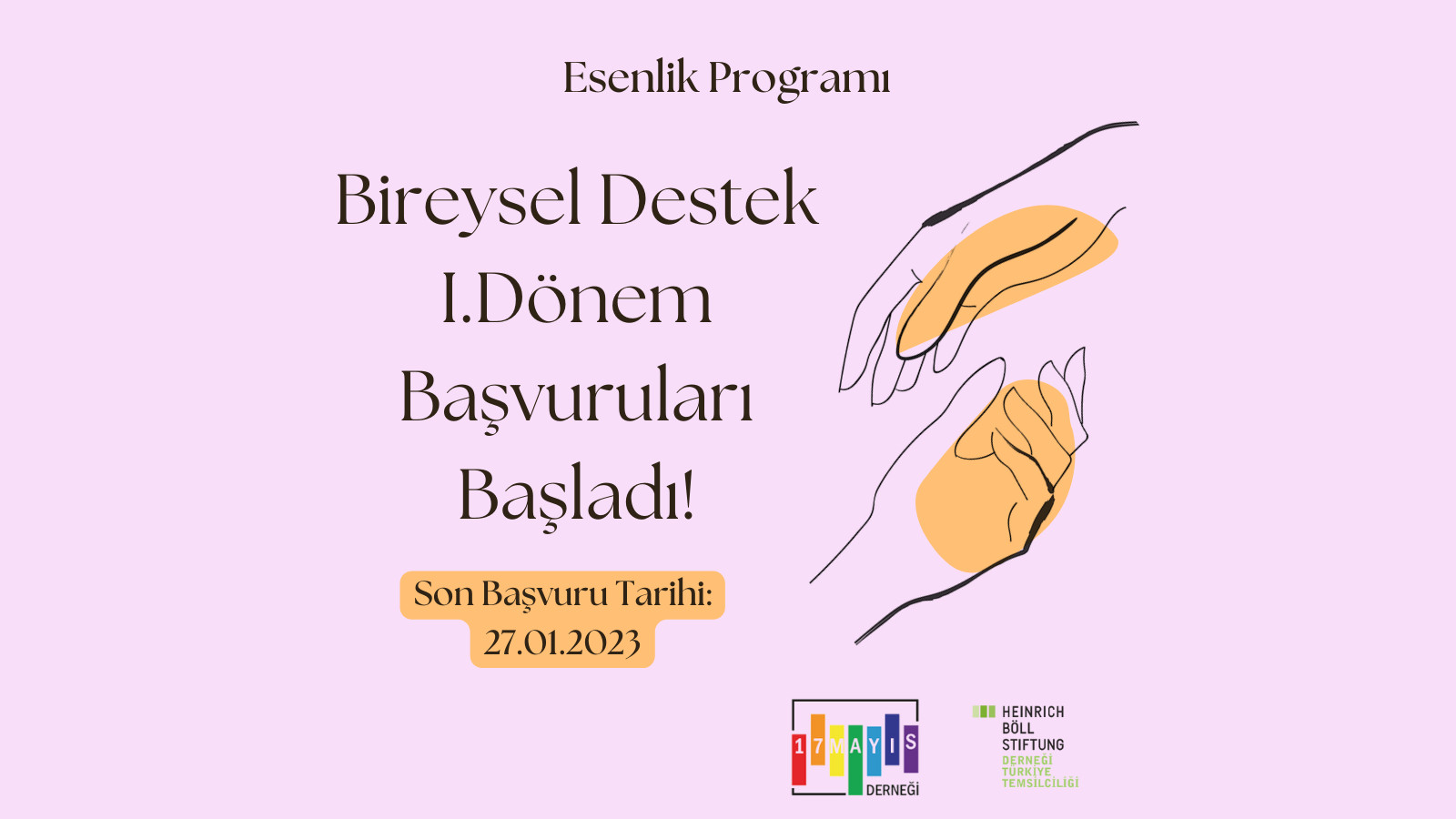 Esenlik Programı Kapsamında Bireysel Destek Başvuruları Başladı! - 17 Mayıs
