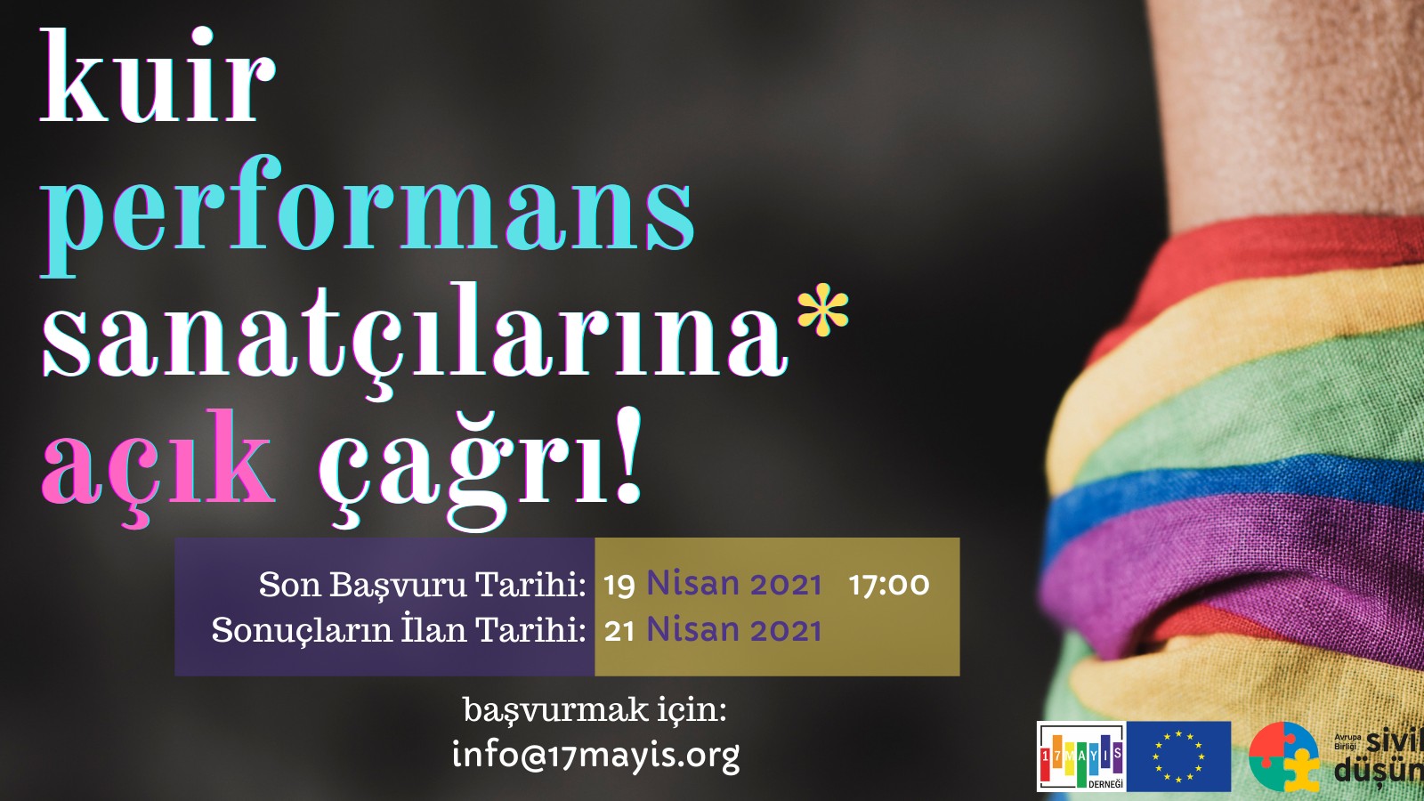 Kuir Performans Sanatçılarına* Açık Çağrı! - 17 Mayıs