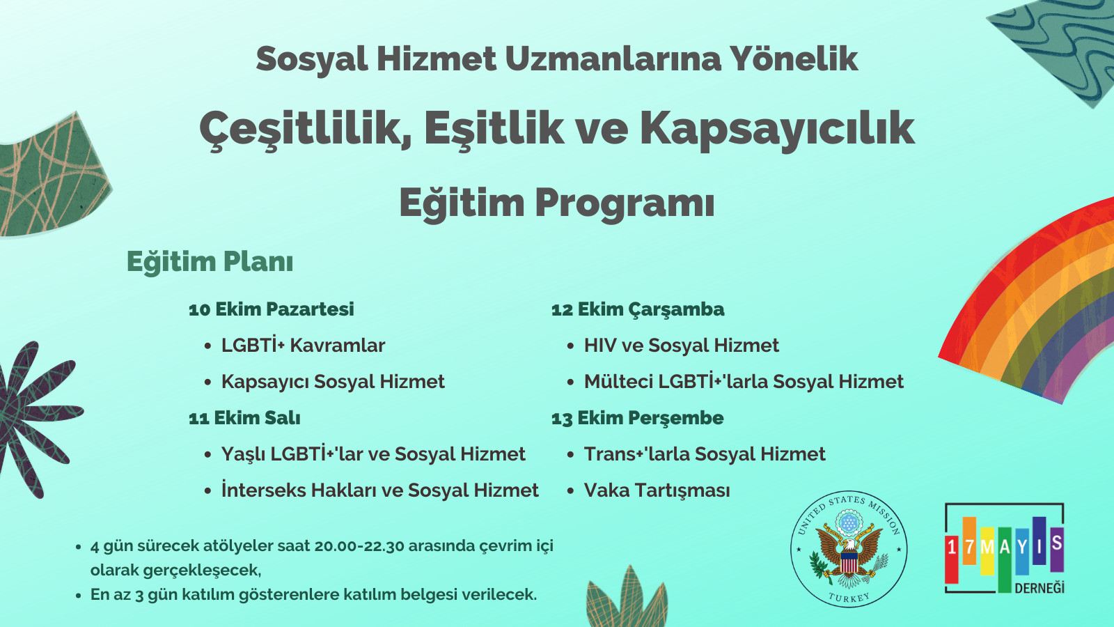 Sosyal Hizmet Uzmanlarına Yönelik Çeşitlilik, Eşitlik ve Kapsayıcılık Eğitimi Başlıyor! - 17 Mayıs