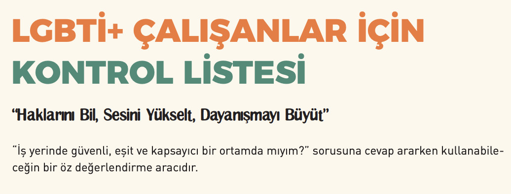 LGBTİ+ Çalışanlar için Kontrol Listesi - 17 Mayıs